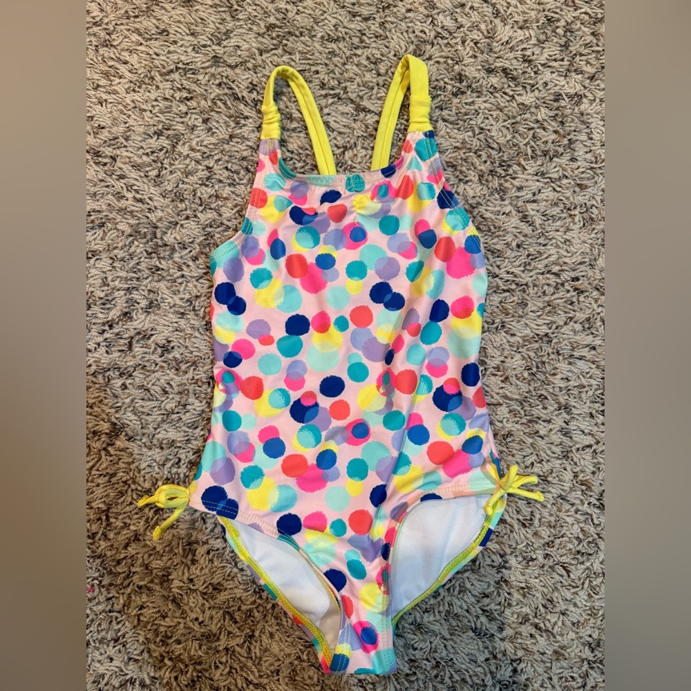 Colorful Polka Dot Kids Swimsuit